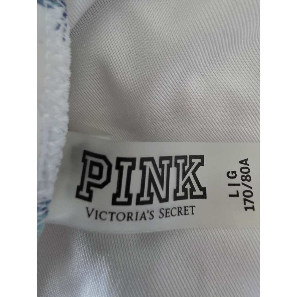 PINK Victoria's Secret Bikini Set Size L White Butterfly Swimsuit Top Bottom - Picture 4 of 9